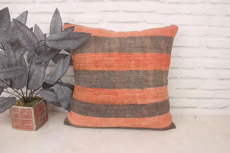 20x20 Red Pillow Case, Cushion, Vintage Kilim Pillow, Pet Pillow, Kilim Pillow Cover, Bolster Cushion Case, Ethnical Kilim Rug Pillow - 1
