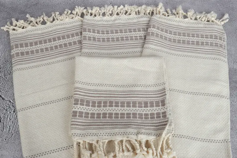Monogram Kitchen Towel, 40x20 Linen Striped Towel, Embroidery Towels, Personalized Dish Towel, Gift For Her, Bachelor Towel, Kitchen Towel - 4