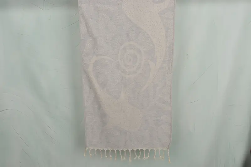 Personalized Gift, Personalized Kitchen Towel, Wedding Anniversary Gift, Kitchen Towel, Embroidery Towels, 40x18 Cotton Whale Design Towel - 1