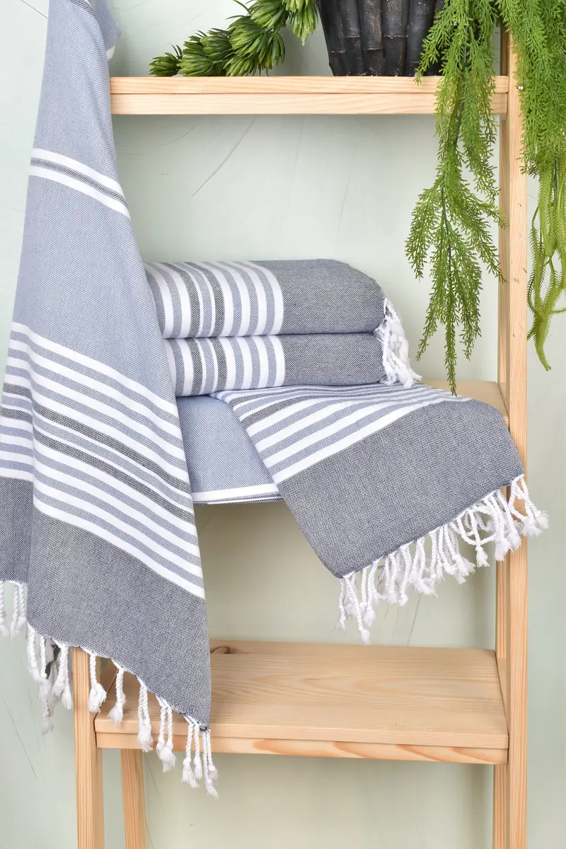 Bridal Gifts, 68x40 Cotton Striped Towel, Decorative Towel, Hammam towel, Home Decor Gifts, Fringed Turkish towel for poolside, Custom Towel - 6