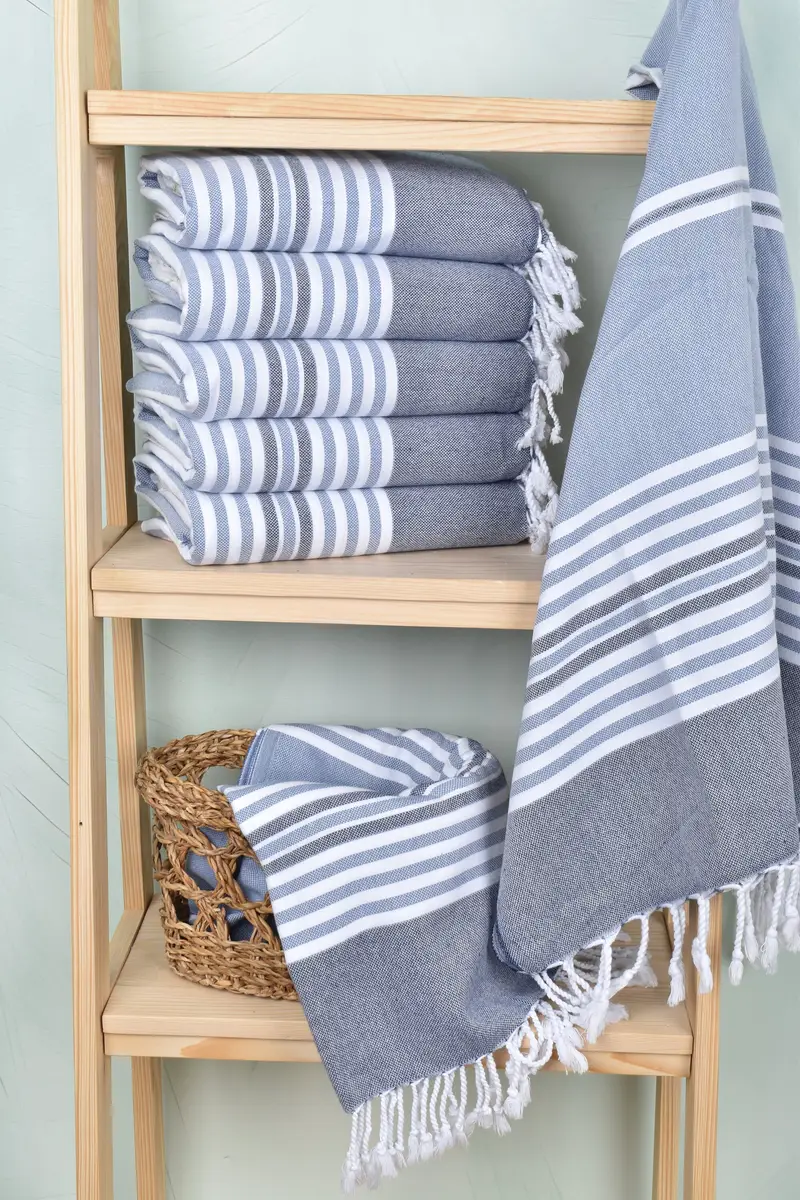 Bridal Gifts, 68x40 Cotton Striped Towel, Decorative Towel, Hammam towel, Home Decor Gifts, Fringed Turkish towel for poolside, Custom Towel - 3
