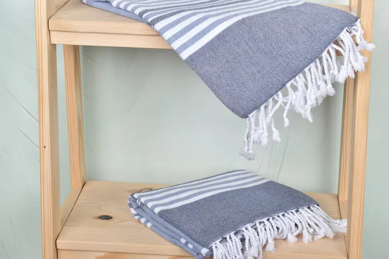 Bridal Gifts, 68x40 Cotton Striped Towel, Decorative Towel, Hammam towel, Home Decor Gifts, Fringed Turkish towel for poolside, Custom Towel - 5