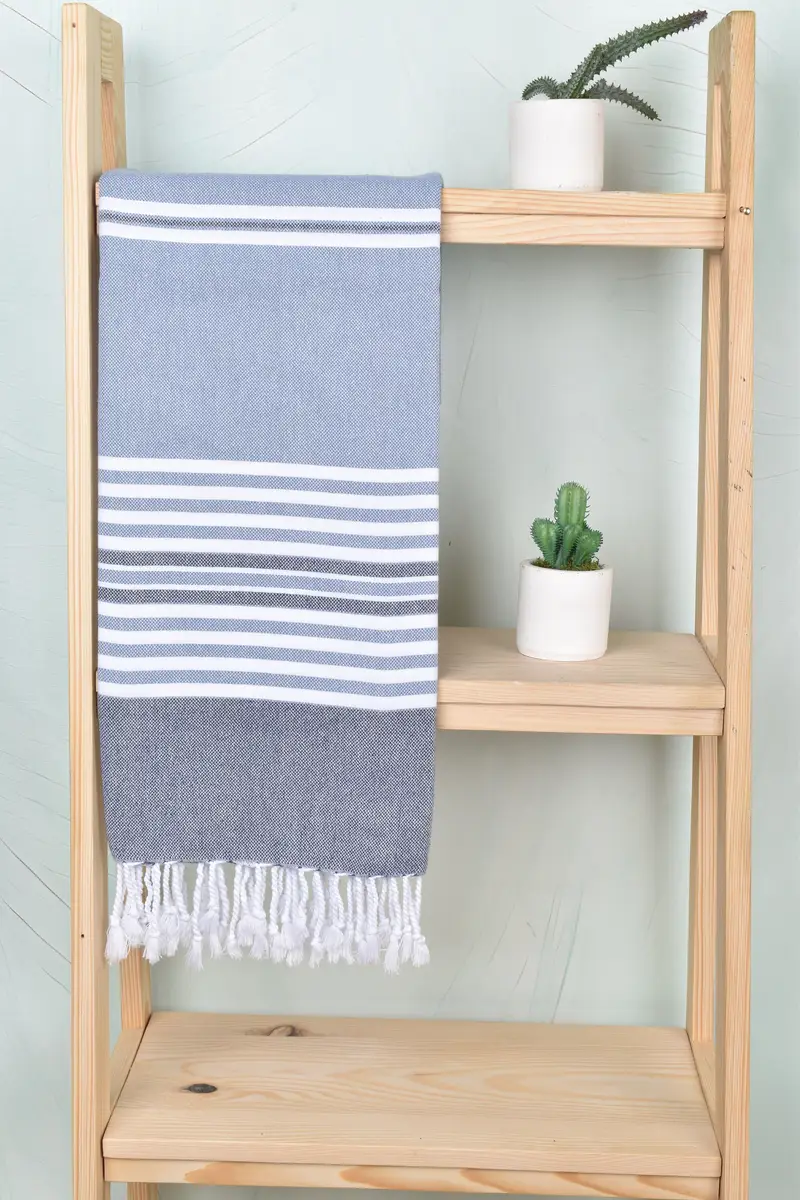 Bridal Gifts, 68x40 Cotton Striped Towel, Decorative Towel, Hammam towel, Home Decor Gifts, Fringed Turkish towel for poolside, Custom Towel - 8