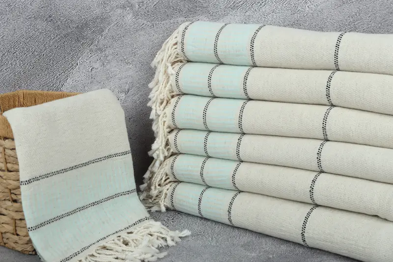 Quick-dry towel, 70x40 Linen Striped Towel, Valentines Day Gift For Her, Summer Towel, Wedding Gifts Towel, Monogram Turkish Towel, Baby Boy Gift - 3