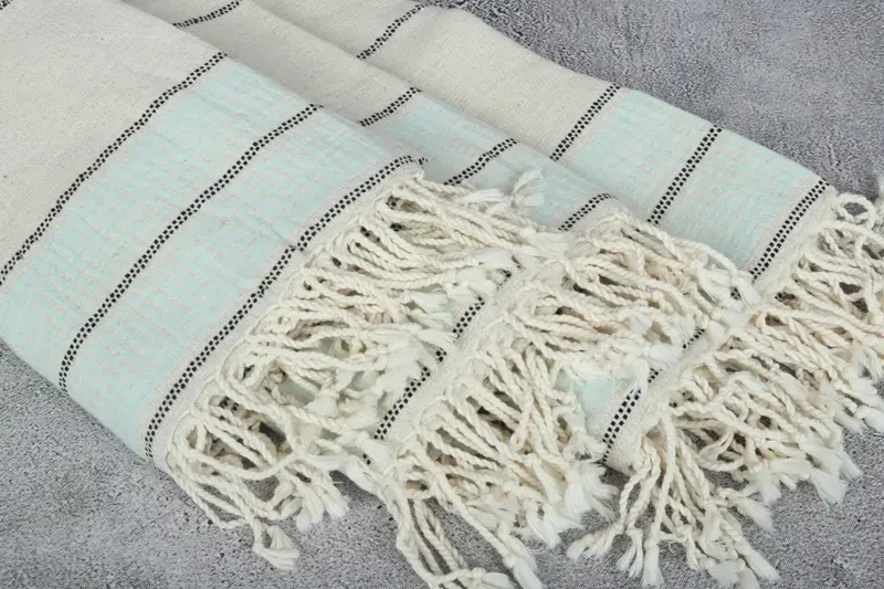 Quick-dry towel, 70x40 Linen Striped Towel, Valentines Day Gift For Her, Summer Towel, Wedding Gifts Towel, Monogram Turkish Towel, Baby Boy Gift - 5