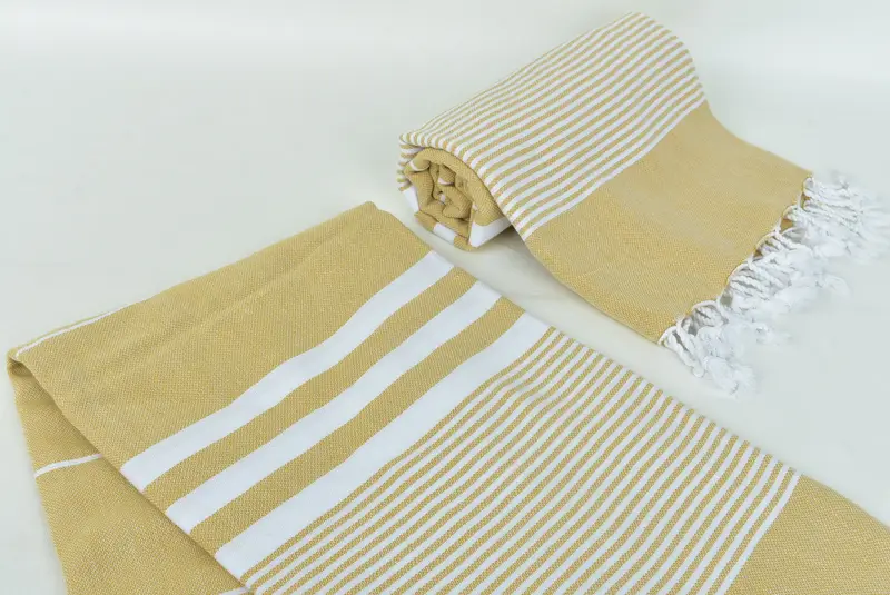 Monogram plaj havlusu, büyük boy plaj havlusu, nedime hediyeleri kişiselleştirilmiş, plaj havlusu, gelin duş iyilikleri, 70x40 pamuklu çizgili havlu - 7