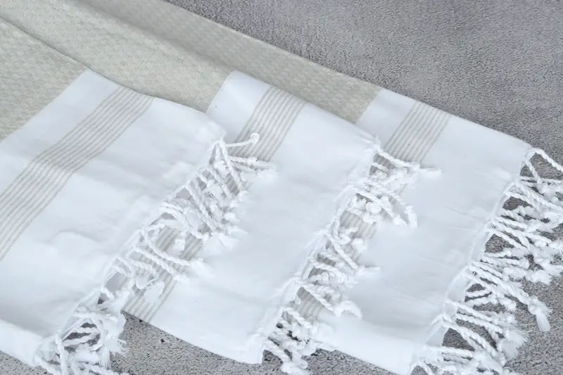 Handwoven Turkish bath towel, Birthday Gift, Embroidered Towel, 70x40 Cotton Striped Towel, Gift For Her, Lightweight towel, Hammam Towel USA - 5