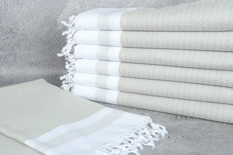 Handwoven Turkish bath towel, Birthday Gift, Embroidered Towel, 70x40 Cotton Striped Towel, Gift For Her, Lightweight towel, Hammam Towel USA - 2