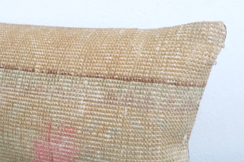 12x20 Beige Cushion, Vintage Throw Pillow Cover, Pillow Sham, Boho Pillow Sham Cover, Gift Pillow, Cozy Throw Cushion Cover, Kilim Pillow Cover - 5