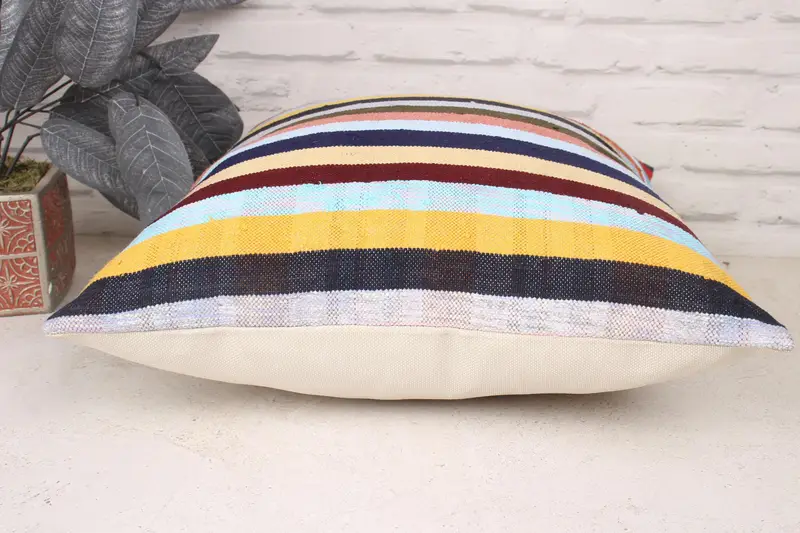Pastel Cushion, 18x18 White Pillow, Cotton Pillow Sham, Designer Throw Pillow, Gift Pillow, Turkish Pillow, Pet Cushion, Pillow Cover, Kilim Pillow - 5