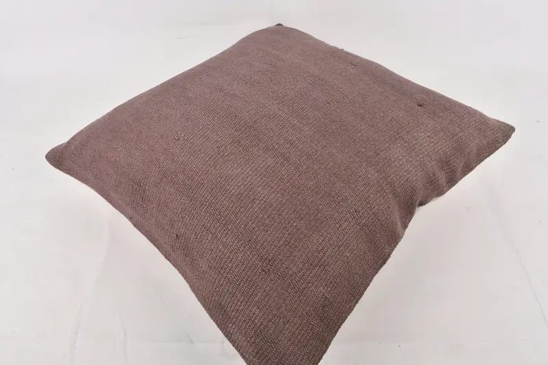 Vintage Kilim Throw Pillow, 24x24 Brown Pillow Sham, Pillow Sham, Pillow for Sofa, Boho Pillow, Ethnic Throw Pillow Cover - 6