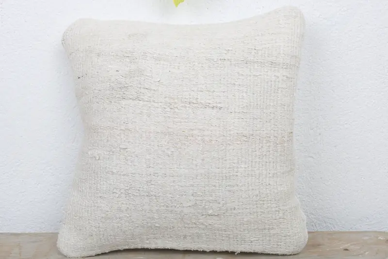 Interior Designer Pillow, Outdoor Bolster Cushion, 12x12 White Cushion Case, Cushion Cover, Kilim Pillow, Vintage Kilim Throw Pillow - 2
