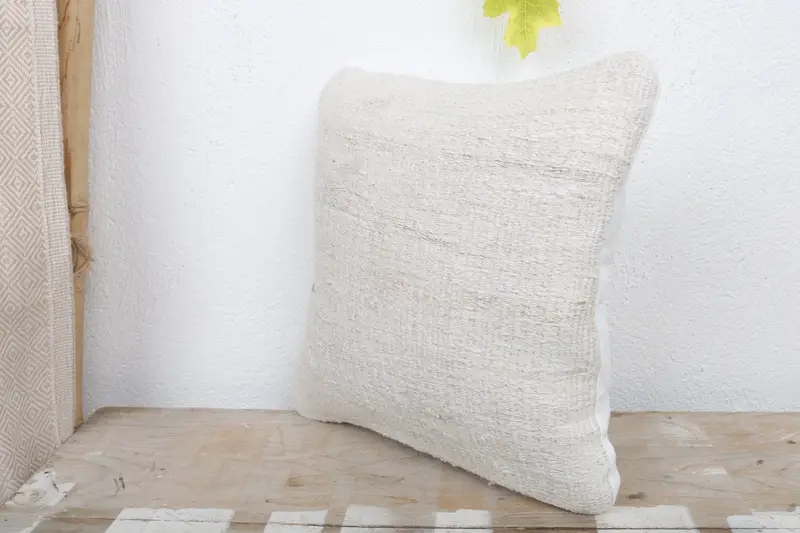 Interior Designer Pillow, Outdoor Bolster Cushion, 12x12 White Cushion Case, Cushion Cover, Kilim Pillow, Vintage Kilim Throw Pillow - 5