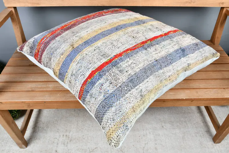 Gift Pillow, Vintage Pillow Cover, Cushion Cover, Kilim Pillow Cover, Custom Cushion Cover, Pillow for Couch, 28x28 Beige Pillow, Indoor Cushion - 2
