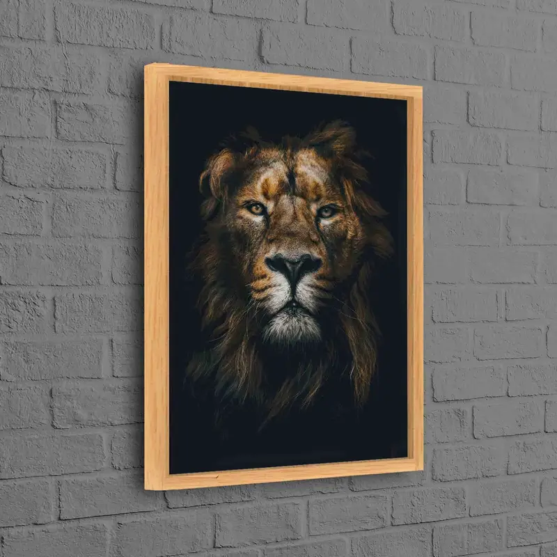 エレガントなライオンキング キャンバス: 男の洞窟の装飾、彼へのギフト