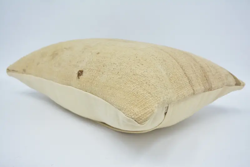 枕のシャム、ソファ用の枕、ニットクッションケース、手作りのキリムクッション、16x24ベージュクッションカバー、ボーホ枕、屋内枕ケース、レトロ枕 - 6