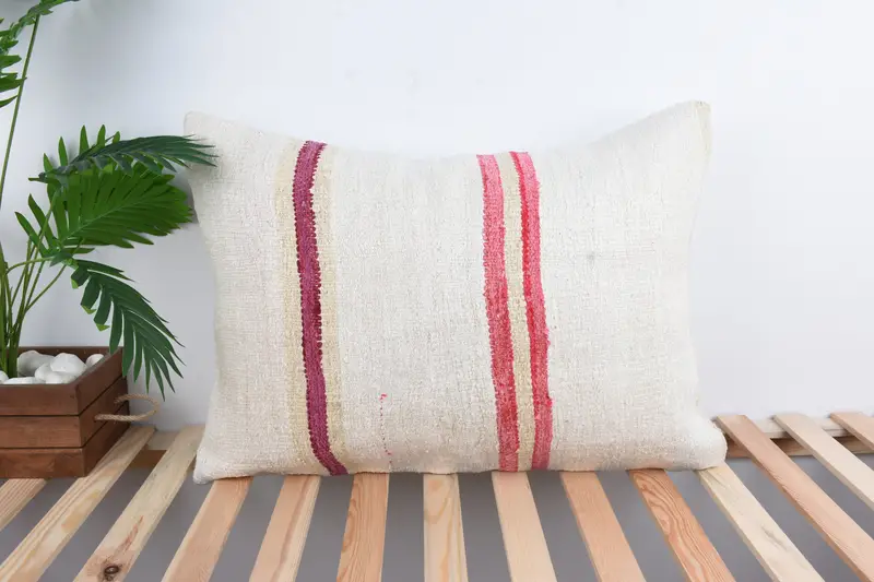 Cubierta de cojín rústica, caja de almohada de lanzamiento de salón, almohada, almohada de kilim, caja de almohada blanca de 20x28, almohada para sofá, almohadas antiguas - 1