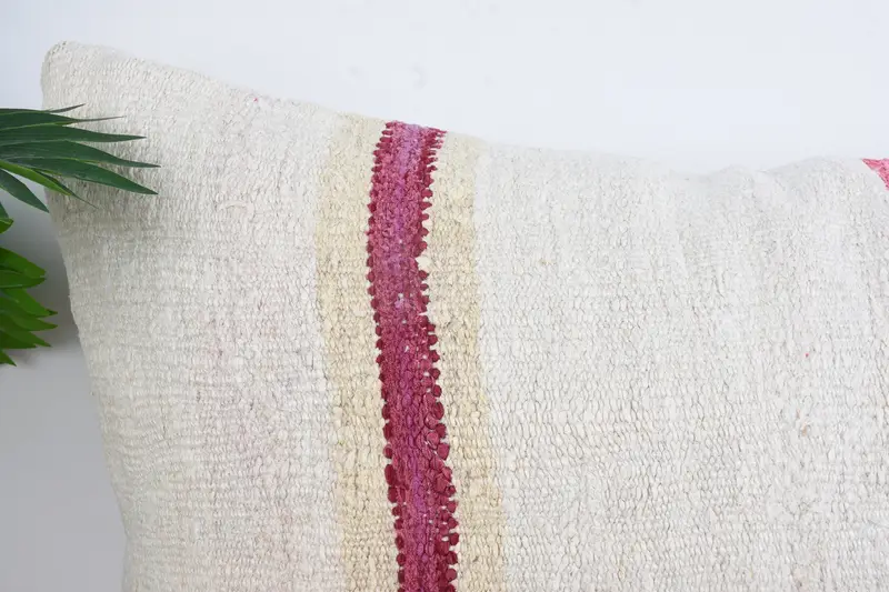 Cubierta de cojín rústica, caja de almohada de lanzamiento de salón, almohada, almohada de kilim, caja de almohada blanca de 20x28, almohada para sofá, almohadas antiguas - 2