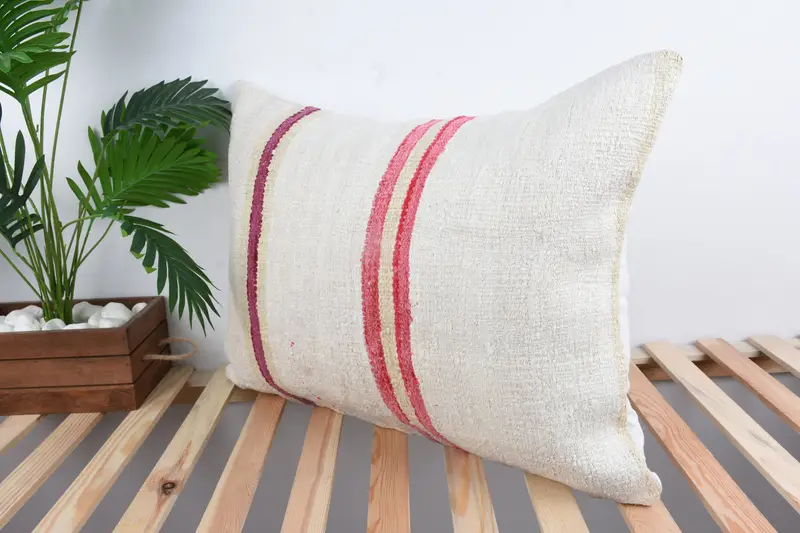 Cubierta de cojín rústica, caja de almohada de lanzamiento de salón, almohada, almohada de kilim, caja de almohada blanca de 20x28, almohada para sofá, almohadas antiguas - 5