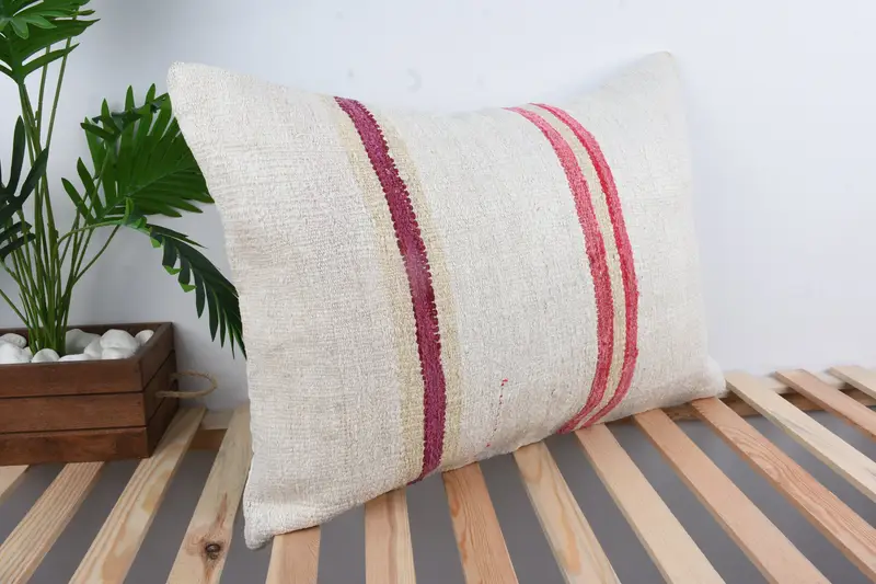 Cubierta de cojín rústica, caja de almohada de lanzamiento de salón, almohada, almohada de kilim, caja de almohada blanca de 20x28, almohada para sofá, almohadas antiguas - 4