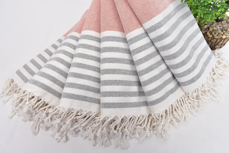 Absorbent Turkish towel, Personalized Gift, 68x36 Cotton Striped Terry Towel, Gift For Boyfriend, Turkish Bath Towel Set, Bridal Shower Gift - 4
