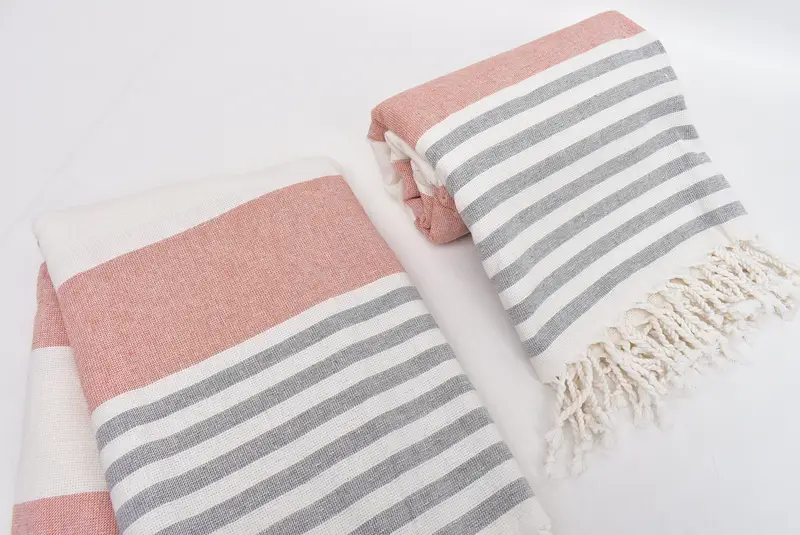 Absorbent Turkish towel, Personalized Gift, 68x36 Cotton Striped Terry Towel, Gift For Boyfriend, Turkish Bath Towel Set, Bridal Shower Gift - 7