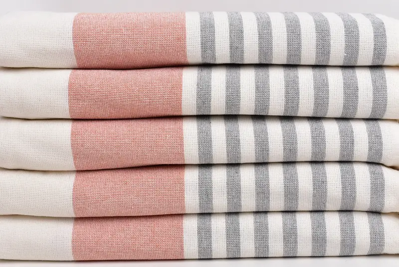 Absorbent Turkish towel, Personalized Gift, 68x36 Cotton Striped Terry Towel, Gift For Boyfriend, Turkish Bath Towel Set, Bridal Shower Gift - 2