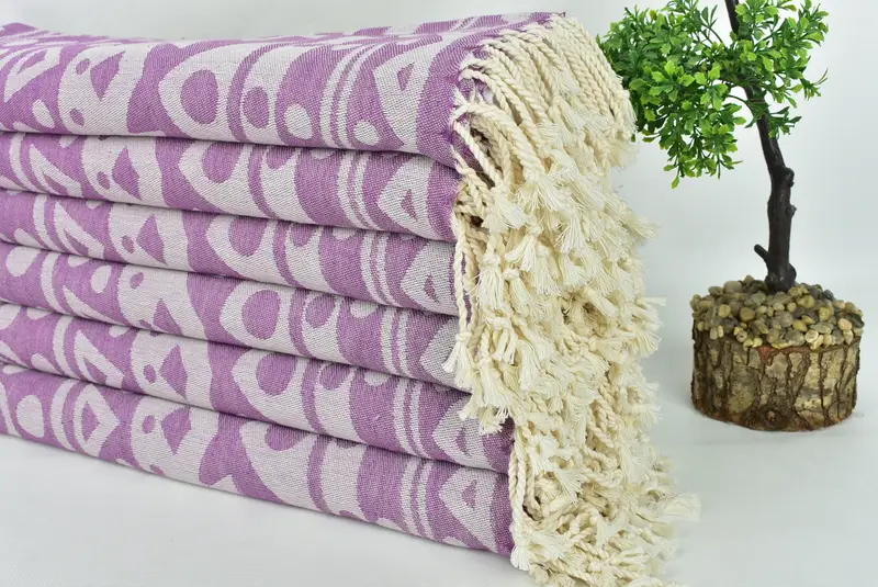 Bulk Order Towel, 70x40 Cotton Round Pattern Towel, Valentines Gift, Turkish Towel Set, Monogram Turkish Towel, Soft towel, Organic Turkish towel - 5