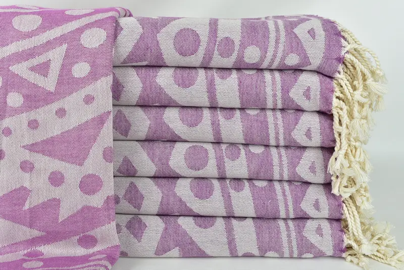 Bulk Order Towel, 70x40 Cotton Round Pattern Towel, Valentines Gift, Turkish Towel Set, Monogram Turkish Towel, Soft towel, Organic Turkish towel - 3