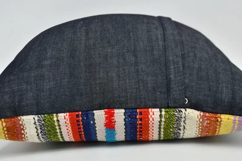 Vintage Kilim Pillow, Kilim Cushion Sham, Boho Pillow, Ethnic Throw Cushion Case, Meditation Pillow Sham, Cushion Cover, 20x20 White Pillow Sham - 6