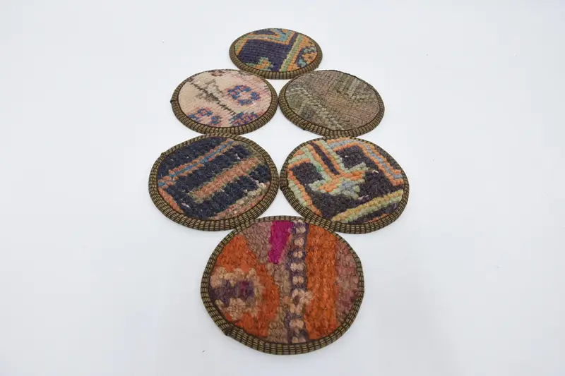 Orange and Bronze Round Coaster, Durable and Stylish Drink Coaster