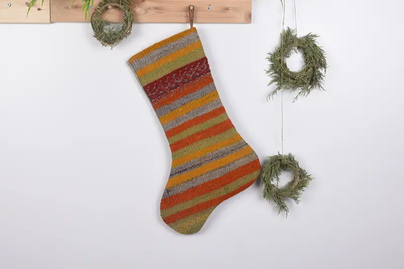 Medias con patrón de adornos navideños de 19 pulgadas, calcetines navideños de lujo