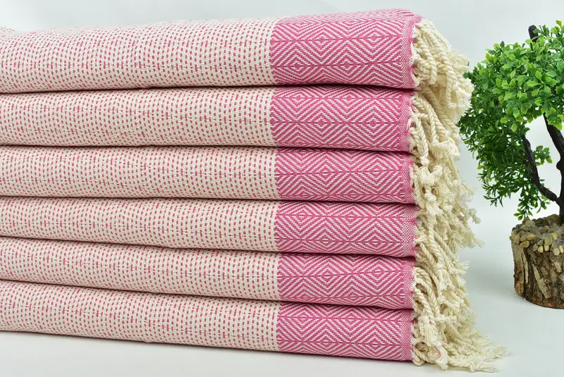 Customized Turkish Towel, Kitchen Towel, Monogram Towels, 36x18 Cotton Diamond Towel, Engagement Gift, Personalized Kitchen Towel, Turkish Tea Towel - 3