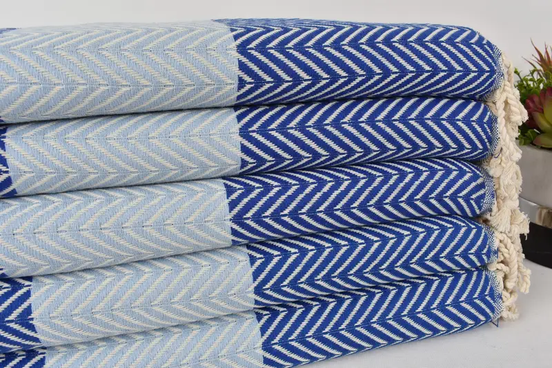 Wedding Gifts Towel, Organic Turkish towel, Bridemaids Beach Towel, Wedding Gift, 70x40 Cotton Chevron Towel, Hammam Towel USA, Gift Boxes Towel - 3