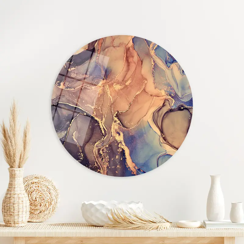 Elegant Brown Tones Marble Printed Canvas - Contemporary Luxury