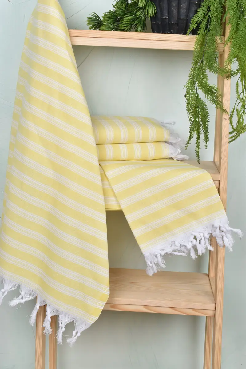 Gift Towel, Lightweight towel, Organic Beach Towel, Family Gift Basket, Monogram Turkish Towel, 70x40 Cotton Striped Towel, Absorbent towel - 6