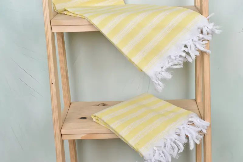 Gift Towel, Lightweight towel, Organic Beach Towel, Family Gift Basket, Monogram Turkish Towel, 70x40 Cotton Striped Towel, Absorbent towel - 5