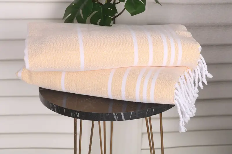 Monogram Kitchen Towel, Custom Hand Towel, 38x18 Cotton Striped Towel, Home Decor Gifts, Handmade Gift, Turkish Towel Monogram, Personalized Gift - 3