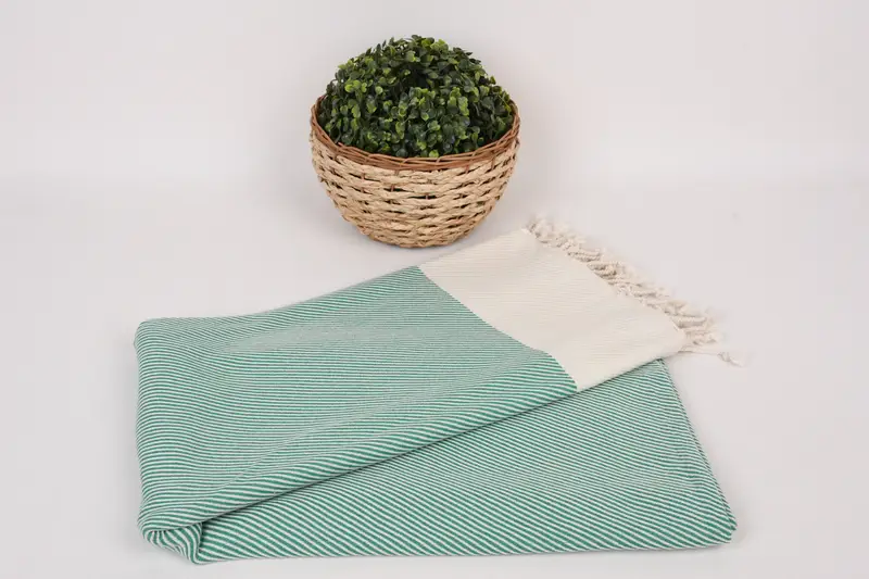 Turkish Towel USA, 70x40 Cotton Striped Towel, Gift For Coworker, Sand-free peshtemal towel for the beach, Luxury towel, Bridesmaid Gift Towel - 4