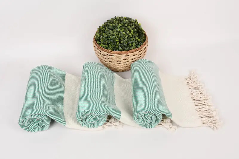 Turkish Towel USA, 70x40 Cotton Striped Towel, Gift For Coworker, Sand-free peshtemal towel for the beach, Luxury towel, Bridesmaid Gift Towel - 8