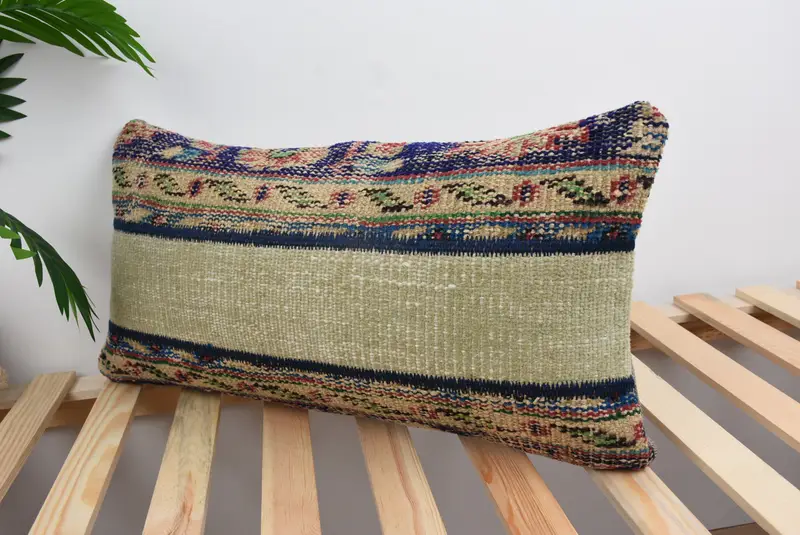 Pillow Sham, Custom Cushion Case, Boho Pillow Sham Cover, 12x24 Beige Cushion Cover, Knitted Pillow Sham, Turkish Pillow, Gift Pillow - 5