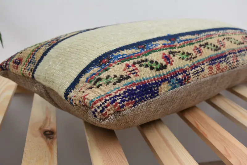 Pillow Sham, Custom Cushion Case, Boho Pillow Sham Cover, 12x24 Beige Cushion Cover, Knitted Pillow Sham, Turkish Pillow, Gift Pillow - 6