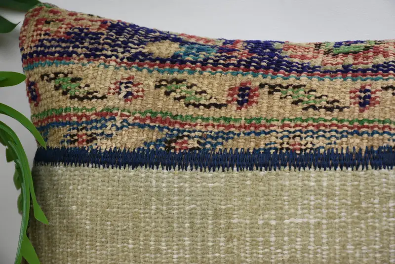 Pillow Sham, Custom Cushion Case, Boho Pillow Sham Cover, 12x24 Beige Cushion Cover, Knitted Pillow Sham, Turkish Pillow, Gift Pillow - 2