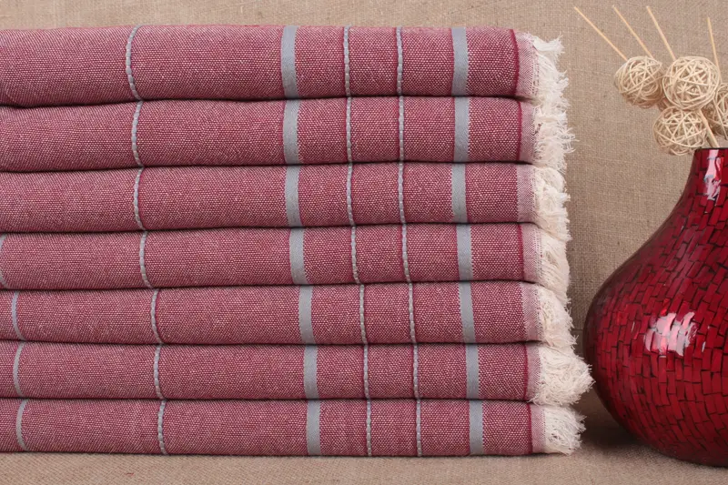 Toalla Turca Personalizada Geométrica Beige 40x71 Pulgadas