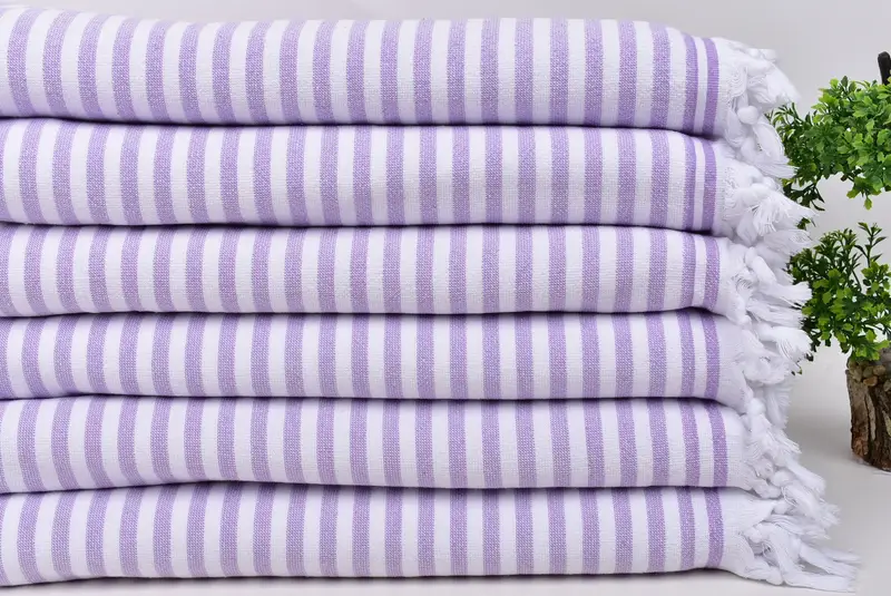 Bachelorette Party Decorations, Bridesmaid Gift, 70x36 Cotton Terry Striped Towel, Peshtemal Towel USA, Bachelorette Party Favor, Luxury towel - 3