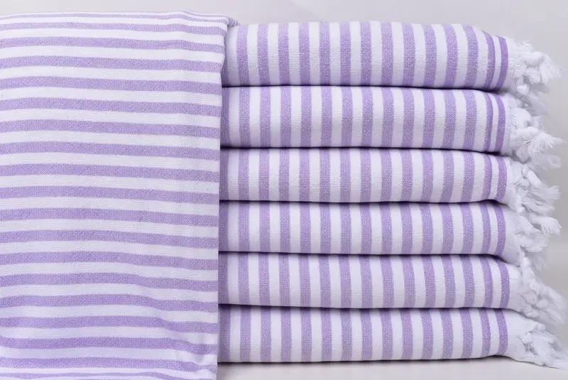 Bachelorette Party Decorations, Bridesmaid Gift, 70x36 Cotton Terry Striped Towel, Peshtemal Towel USA, Bachelorette Party Favor, Luxury towel - 1