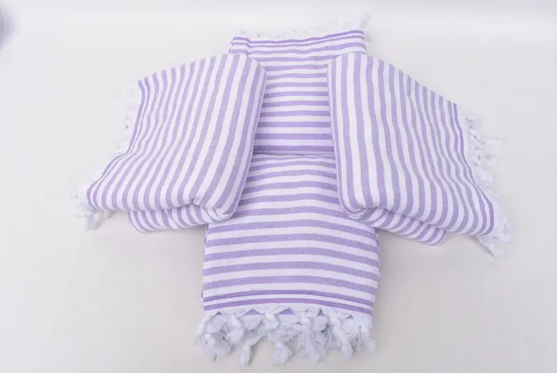 Bachelorette Party Decorations, Bridesmaid Gift, 70x36 Cotton Terry Striped Towel, Peshtemal Towel USA, Bachelorette Party Favor, Luxury towel - 6