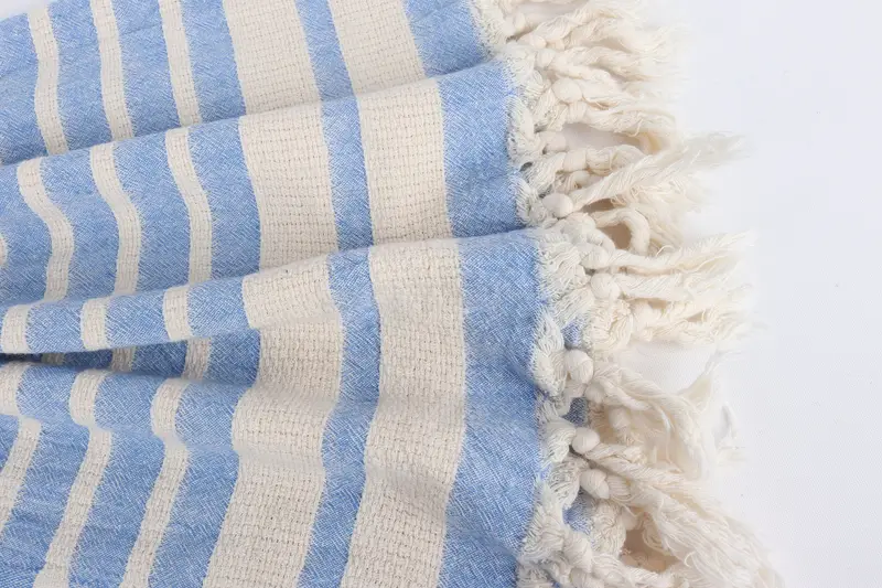 Home Decor Gifts, Family Gift, Cotton towel, Sand-resistant Turkish towel for the beach, 70x34 Cotton Striped Towel, Sand-resistant towel, Spa Towel - 8