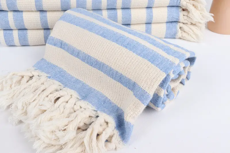 Home Decor Gifts, Family Gift, Cotton towel, Sand-resistant Turkish towel for the beach, 70x34 Cotton Striped Towel, Sand-resistant towel, Spa Towel - 4