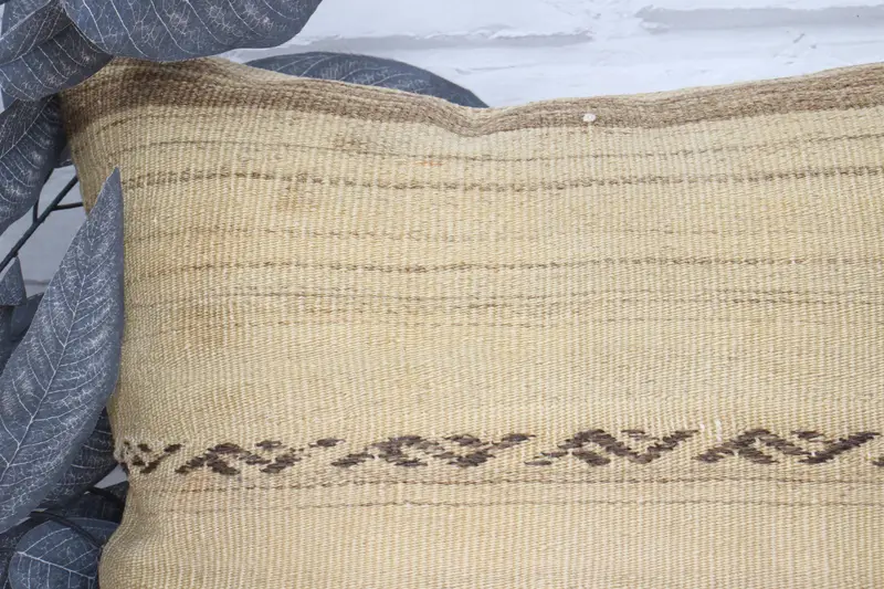 Kilim Cushion Sham, Comfy Throw Pillow Sham, Cushion Cover, Vintage Pillow, 18x18 Beige Pillow Sham, Handmade Kilim Cushion, Pattern Throw Cushion - 2